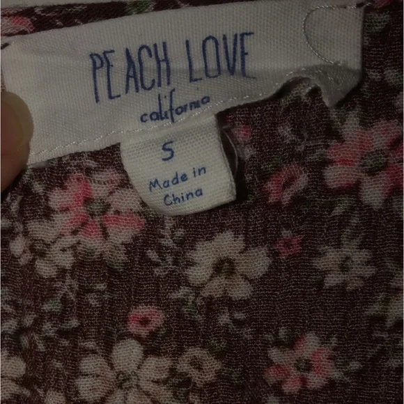 NWOT Brown Floral Bodysuit - Picture 3 of 3